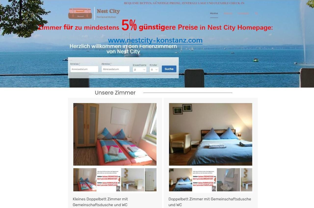 Nest City - Not A Hotel, Private Room With Shared Showers, No Parking, Breakfast, Or Kitchen, Towels Available For A Fee, Check-In 4 Pm To 11 Pm Konstanz Buitenkant foto